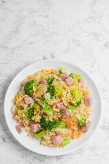 ブロッコリーの焼き飯