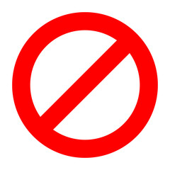 Obraz na płótnie Canvas Prohibited sign icon