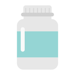Can pills icon in flat style