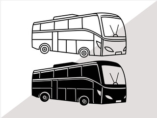 Bus svg, Bus driver svg,luxurious bus SVG, Cut file, for silhouette, svg, eps, dxf, png, clipart, cricut design space, vinyl cut files 