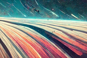 Texture of streaming light.