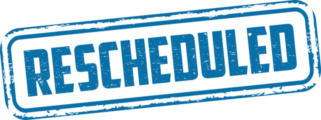 Reschedule sign or ruber stamp stickers badge png illustration