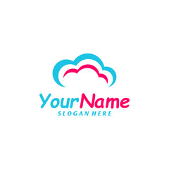 Obraz na płótnie Canvas Cloud Logo Design Template. Cloud logo concept vector. Creative Icon Symbol