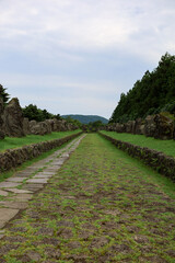 small hill road in jeju island resort