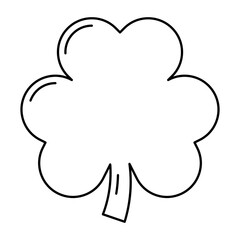 Leaf clover line icon.