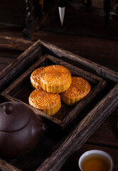 The traditional Chinese festival Mid-Autumn Festival food moon cake