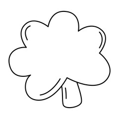 Leaf clover line icon.