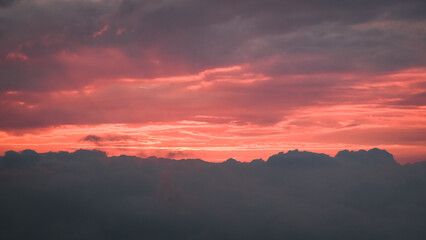 sunset in the mountains