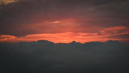 sunset in the mountains