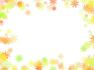 Naklejka na ściany i meble Illustration Snowflake Frame 