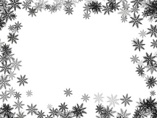Fototapeta na wymiar Frame Snowflake Illustration 