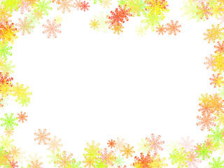 Obraz na płótnie Canvas Snowflake frame Illustration 