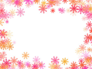 Obraz na płótnie Canvas Snowflake frame Illustration 