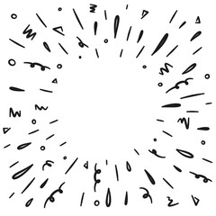 hand drawn fireworks explosion illustration