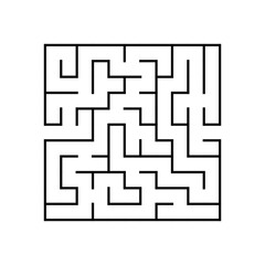 Abstact labyrinth. Educational game for kids. Puzzle for children. Maze conundrum. Find the right path. Vector illustration.