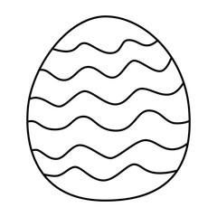 Easter egg line icon
