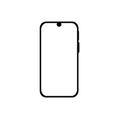 phone with blank screen technology smartphone white background