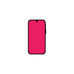 phone with blank screen technology smartphone white background