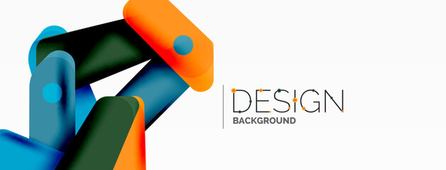 Tech minimal geometric wallpaper. Creative abstract background. Ribbon style stripes vector illustration for wallpaper banner background or landing page