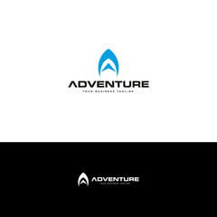 Obraz premium Initial A Elegant Adventure Logo Design, Initial Signature Creative Template