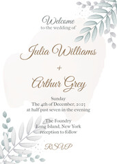 Wedding invitation vector rustic rsvp
