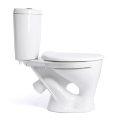 ceramic toilet bowl on a white background