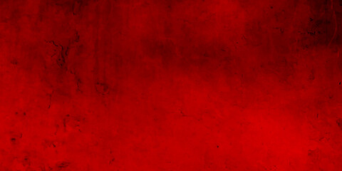 Red Grunge background. Red and black scratch metal background and texture. illustration. extreme widescreen ratio.