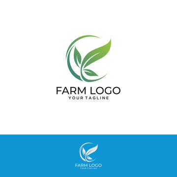 vector logo design illustration of agriculture business, tractor farm, soil farm, crop field, pasture, milk, barn, Emblem, Design Concept, Creative Symbol, Icon.