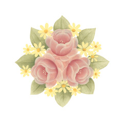 かわいいピンクのバラの花束②