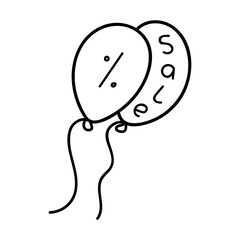 balloons with sale lettering
