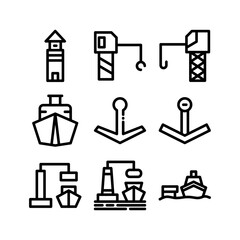 harbor icon or logo isolated sign symbol vector illustration - high quality black style vector icons
