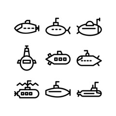 submarine icon or logo isolated sign symbol vector illustration - high quality black style vector icons

