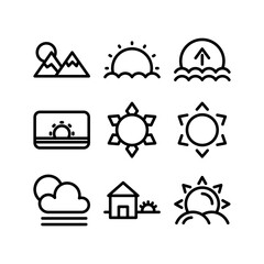 sunrise icon or logo isolated sign symbol vector illustration - high quality black style vector icons
