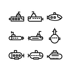 submarine icon or logo isolated sign symbol vector illustration - high quality black style vector icons
