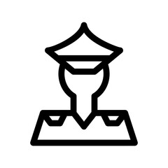 captain icon or logo isolated sign symbol vector illustration - high quality black style vector icons
