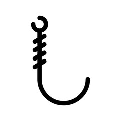fishing hook icon or logo isolated sign symbol vector illustration - high quality black style vector icons
