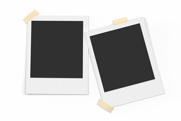 Two blank photo frames  - obrazy, fototapety, plakaty