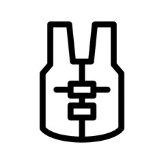 safety vest icon or logo isolated sign symbol vector illustration - high quality black style vector icons
