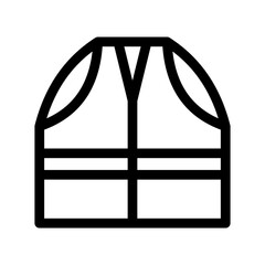safety vest icon or logo isolated sign symbol vector illustration - high quality black style vector icons
