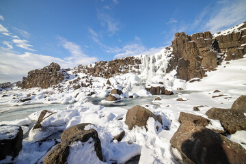 snow covered mountains