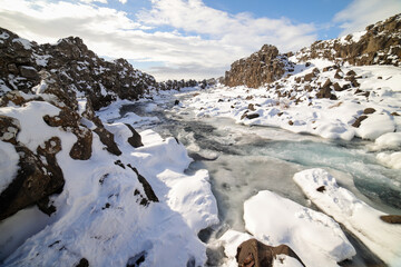 snow covered mountains