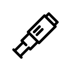 sea telescope icon or logo isolated sign symbol vector illustration - high quality black style vector icons
