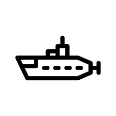 submarine icon or logo isolated sign symbol vector illustration - high quality black style vector icons
