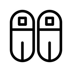 
swimming flippers icon or logo isolated sign symbol vector illustration - high quality black style vector icons
