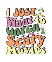 Groovy style Halloween typography t-shirt design, vintage typography t-shirt design, retro Halloween t-shirt design, groovy t-shirt design.