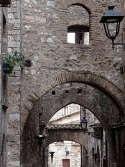 Dettaglio di antico borgo medievale italiano
