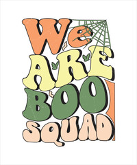 Groovy style Halloween typography t-shirt design, vintage typography t-shirt design, retro Halloween t-shirt design, groovy t-shirt design.