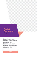 graphic design invitation mailer layout placeholder with photo date headline corporate business