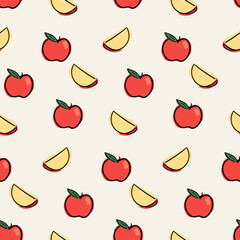 red apple seamless pattern Gift Wrap background wallpaper