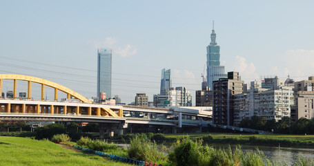 Taipei city skyline